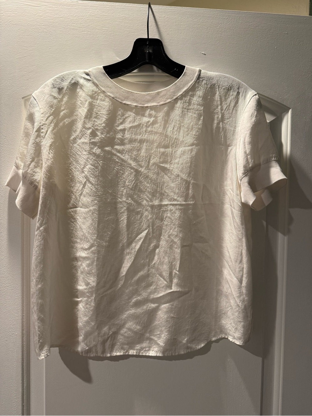 Vince washable silk feel white blouse